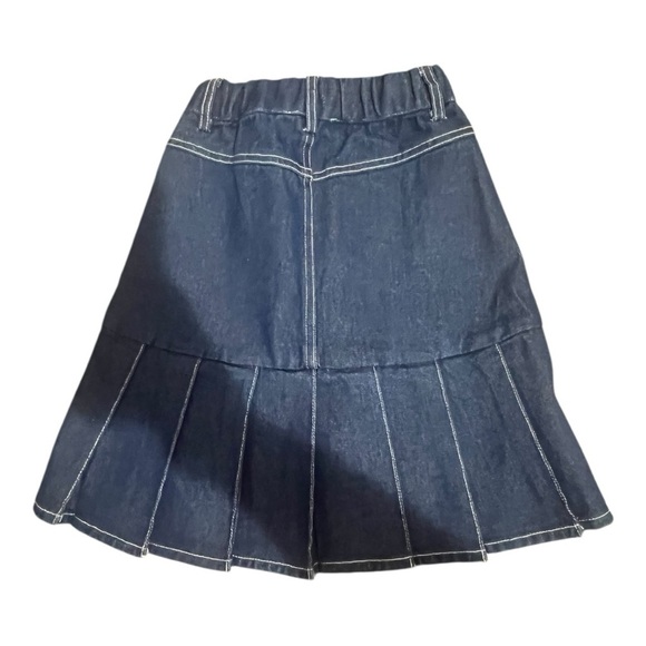 Mini Nod Pleated Skirt Blue Denim Size 6 Girls Brand New 100% Cotton - Picture 2 of 6